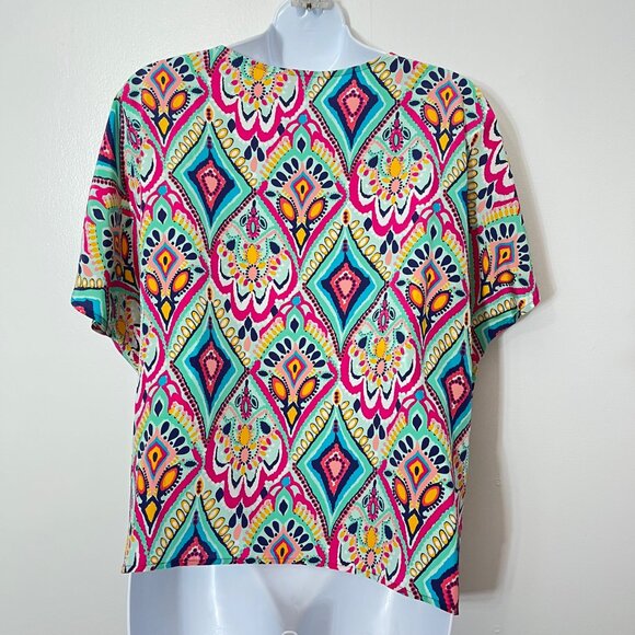 Lilly Pulitzer Crown Jewels Trace Silk ‎ Top XS - Picture 4 of 7